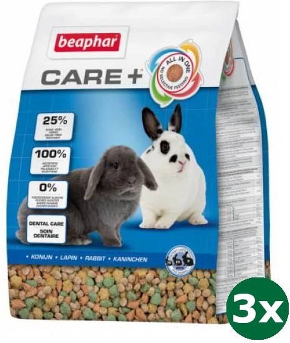 BEAPHAR 3×1,5 Kg Care+ Konijn 1 BEAPHAR 3×1,5 Kg Care+ Konijn