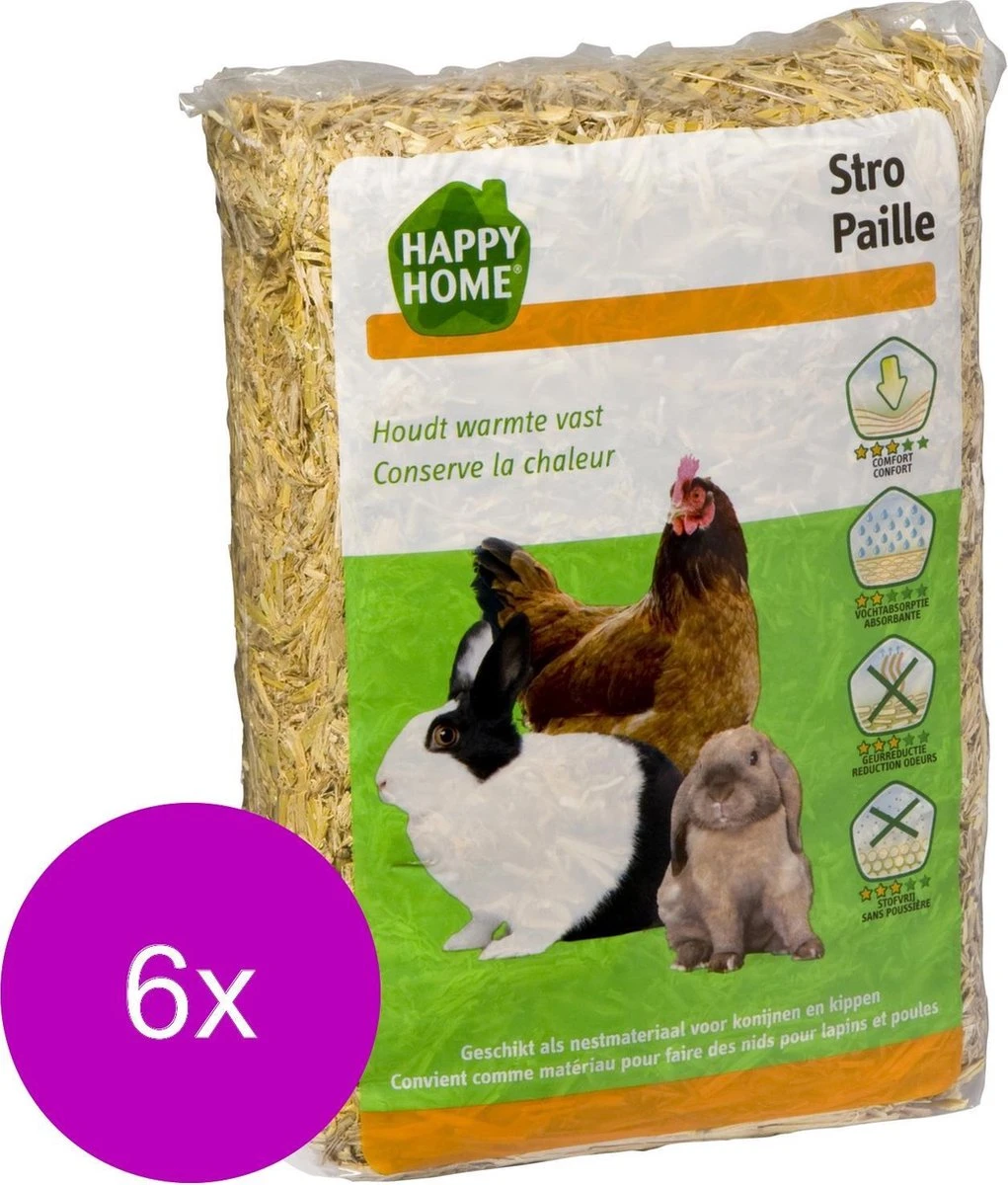 Happy Home Stro – Bodembedekking – 6 X 1 Kg 1 Happy Home Stro – Bodembedekking – 6 X 1 Kg
