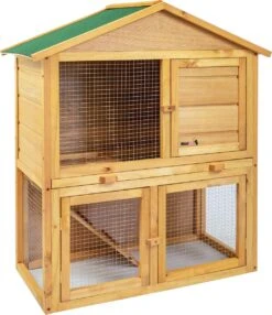 MaxxPet Konijnenhok Jana – Kippenhok – Dierenverblijf Voor Buiten En Binnen – Bruin – 85 X 45 X 97