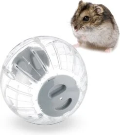 Relaxdays Hamsterbal Transparant – 18,5 Cm – Loopbal Hamster – Dwerghamster Bal – Plastic