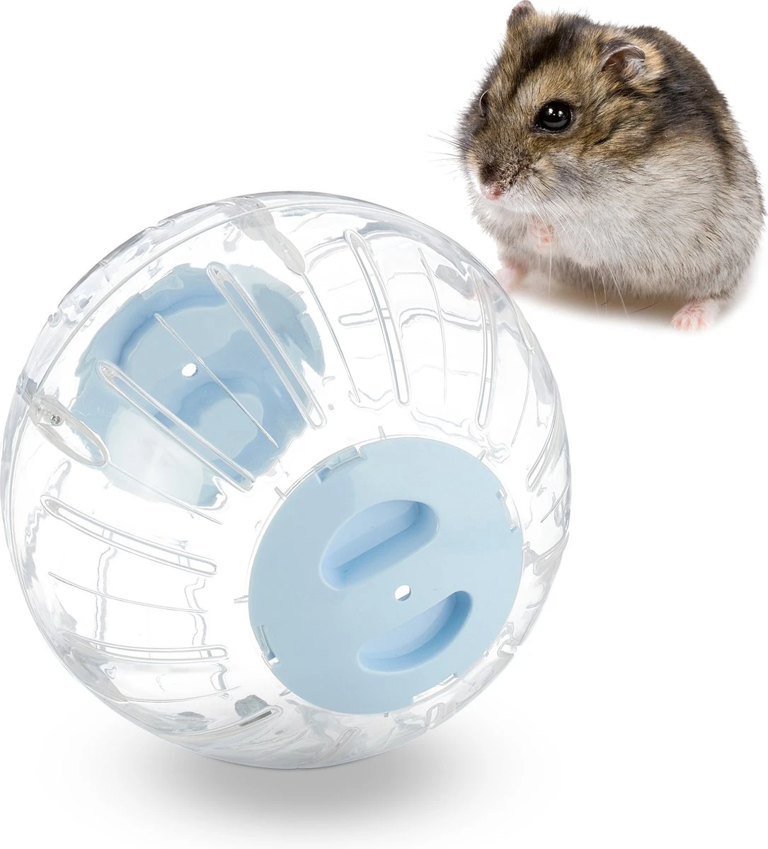 Relaxdays Hamsterbal Doorzichtig – 18,5 Cm – Loopbal Hamster – Dwerghamster Bal – Blauw 1 Relaxdays Hamsterbal Doorzichtig – 18,5 Cm – Loopbal Hamster – Dwerghamster Bal – Blauw