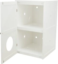 TRIXIE Kattenhuis Voor Kattenbak Met 2 Verdiepingen 53x90x58 Cm Wit