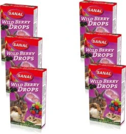 Sanal Wild Berry Drops – Knaagdiersnack – 6 X 45 G