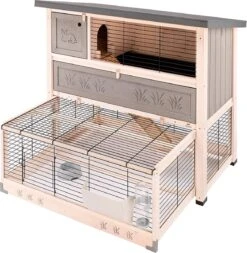Ferplast Konijnenhok Ranch Max – Grijs – 117 X 69 X 107 Cm