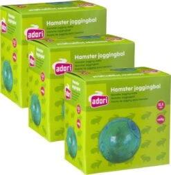 Adori Hamster Joggingbal Plastic S – Speelgoed – 3 X 12 Cm Transparant