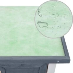 VidaXL Konijnenhok Voor Buiten Met 4 Deuren Hout Grijs