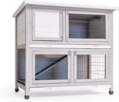 Konijnenhok KP5-A – Taupe – 116 X 63 X 105 Cm