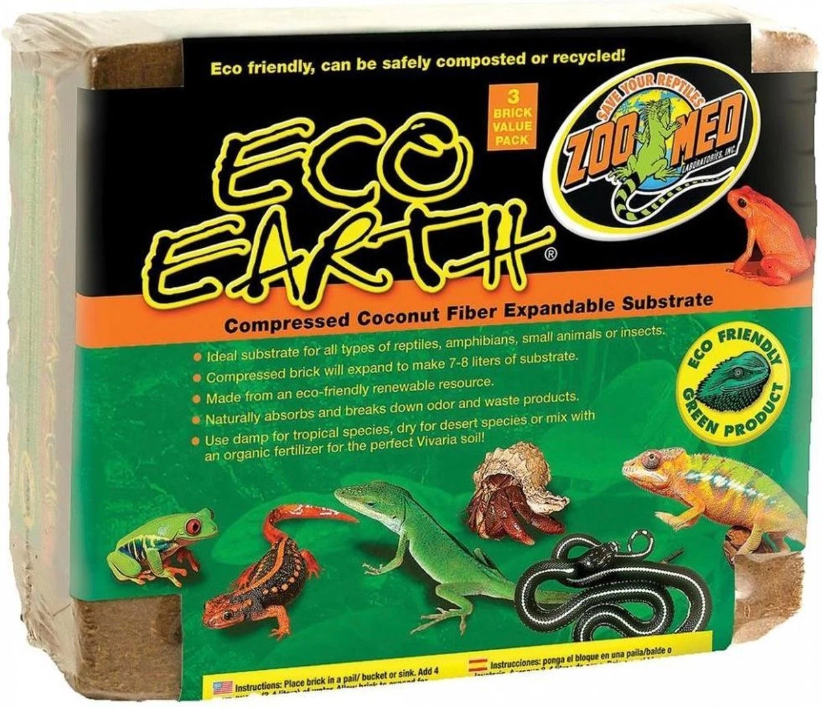 Eco Earth 3brick Value Pack ZooMed 1 Eco Earth 3brick Value Pack ZooMed