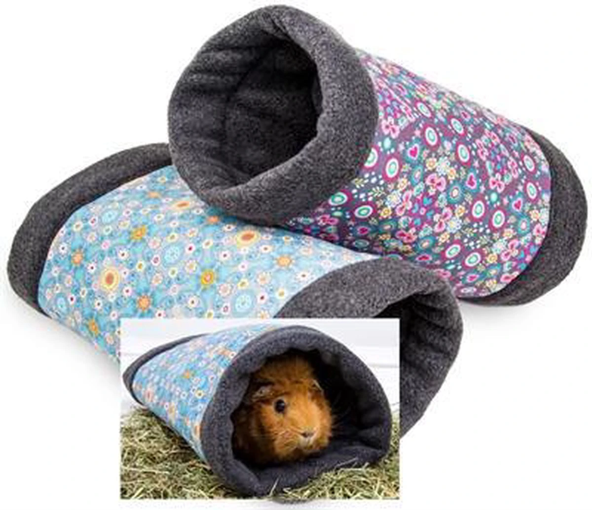 Bunny Nature Fleecy Tunnel Roze 1 Bunny Nature Fleecy Tunnel Roze