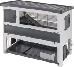 Ferplast Grand Lodge 140 Plus – Konijnenhok – 134 X 75 X 103 Cm – Grijs/Wit