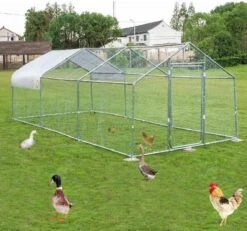 Arvona Kippenhok – Kippenren – Konijnenhok – Dierenren – Dierenverblijf – Dierenhok – Extra Veilig – 2.9 X 1.98 Meter