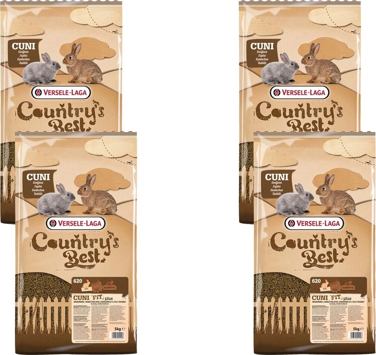 Versele-Laga Country`s Best Cuni Fit Plus – Konijnenvoer – 4 X 5 Kg 1 Versele-Laga Country`s Best Cuni Fit Plus – Konijnenvoer – 4 X 5 Kg