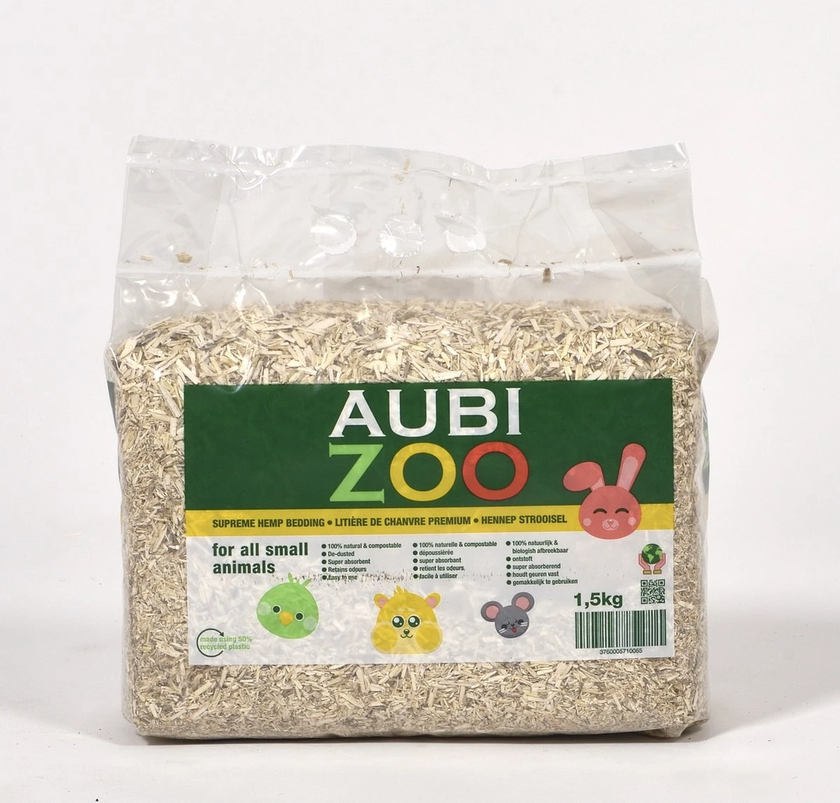Aubizoo – Hennepstrooisel – 1,5 KG 1 Aubizoo – Hennepstrooisel – 1,5 KG