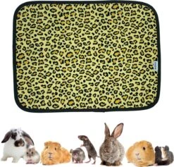 Sharon B – Strooiselmat Voor Knaagdieren – Fleece – 76×81 Cm – Leopard Bruin