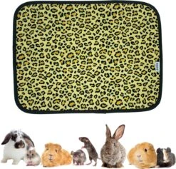 Strooiselmat Voor Knaagdieren – Fleece – 60×45 Cm – Luipaardprint