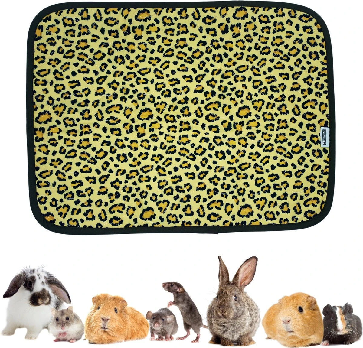 Strooiselmat Voor Knaagdieren – Fleece – 60×45 Cm – Luipaardprint 1 Strooiselmat Voor Knaagdieren – Fleece – 60×45 Cm – Luipaardprint