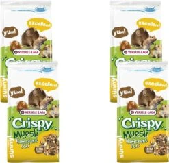 Versele-Laga Crispy Muesli Hamsters & Co – Hamstervoer – 4 X 2.75 Kg