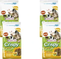 Versele-Laga Crispy Snack Fibres – Konijnenvoer – 4 X 650 G