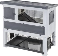 Ferplast Grand Lodge 120 Plus – Konijnenhok – Grijs/Wit – 120 X 73 X 117 Cm