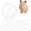 Relaxdays 10x Hamsterbal Doorzichtig – Knaagdierspeelgoed – Loopbal Kunststof – 14cm