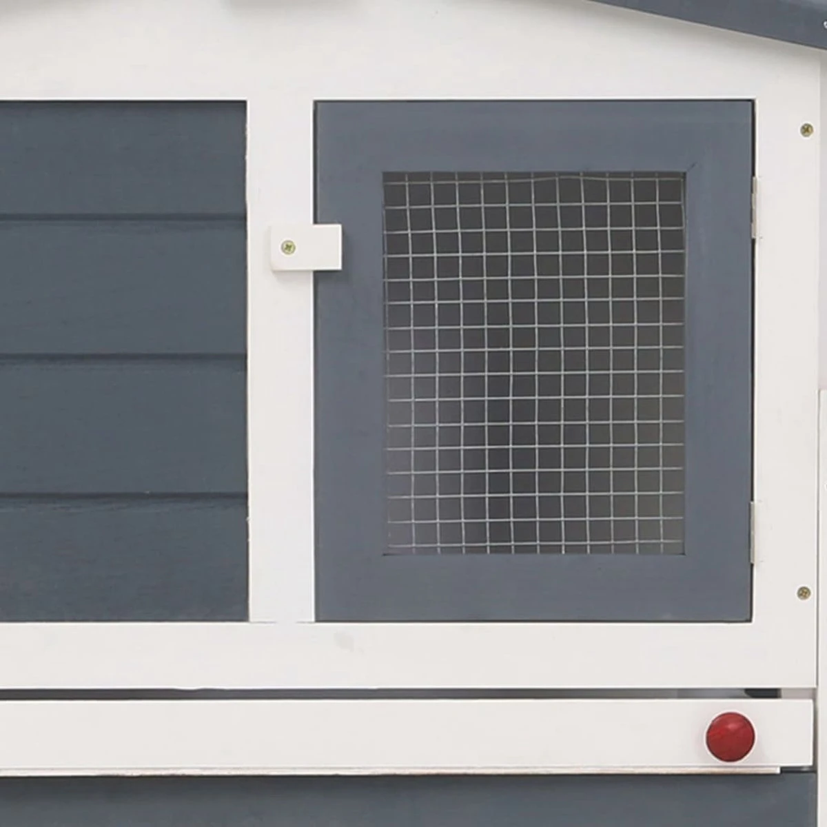 VidaXL Konijnenhok Voor Buiten Groot 204x45x85 Cm Hout Grijs En Wit 1 VidaXL Konijnenhok Voor Buiten Groot 204x45x85 Cm Hout Grijs En Wit