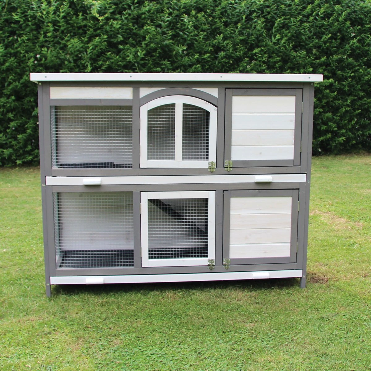 Konijnenhok Voor Buiten En Binnen – Cavia Kooi – Caviakooi – Knaagdieren Kooi – Hamsterkooi – 122 Cm – Grijs 1 Konijnenhok Voor Buiten En Binnen – Cavia Kooi – Caviakooi – Knaagdieren Kooi – Hamsterkooi – 122 Cm – Grijs