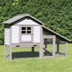 Konijnenhok Voor Buiten – Cavia Kooi – Caviakooi – Knaagdieren Kooi – Hamsterkooi – 151 Cm – Grijs