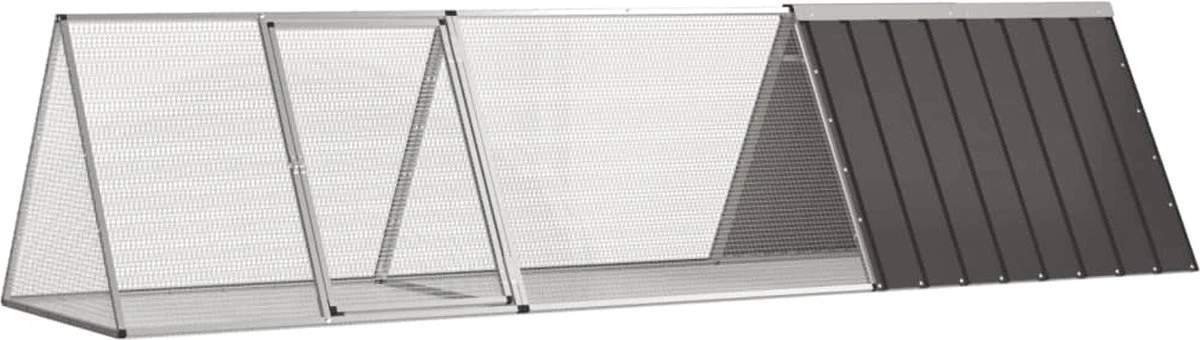 VidaXL Konijnenhok 302,5×80,5×71 Cm Gegalvaniseerd Staal Antraciet 1 VidaXL Konijnenhok 302,5×80,5×71 Cm Gegalvaniseerd Staal Antraciet