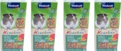 Vitakraft – Knaagdiersnack – 2 In 1 – Cavia Kracker Groente – 112 Gram Per 4 Doosjes