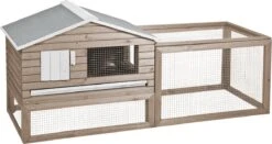 Duvo+ Konijnenhok Snoozer Cottage – Antraciet – 158 X 61 X 75cm