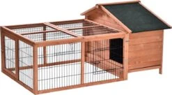 MaxxPet Konijnenhok Met Ren – Konijnenren – Konijnenhuis – Konijnenkooi – Knaagdieren Kooi – 147x96x69cm