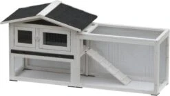 Konijnenhok Manou – 155 X 53 X 70 Cm – Zwart/Wit