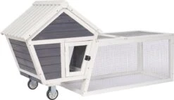 Adori Konijnenhok Bux 158x60x81.5 Cm Grijs/Wit