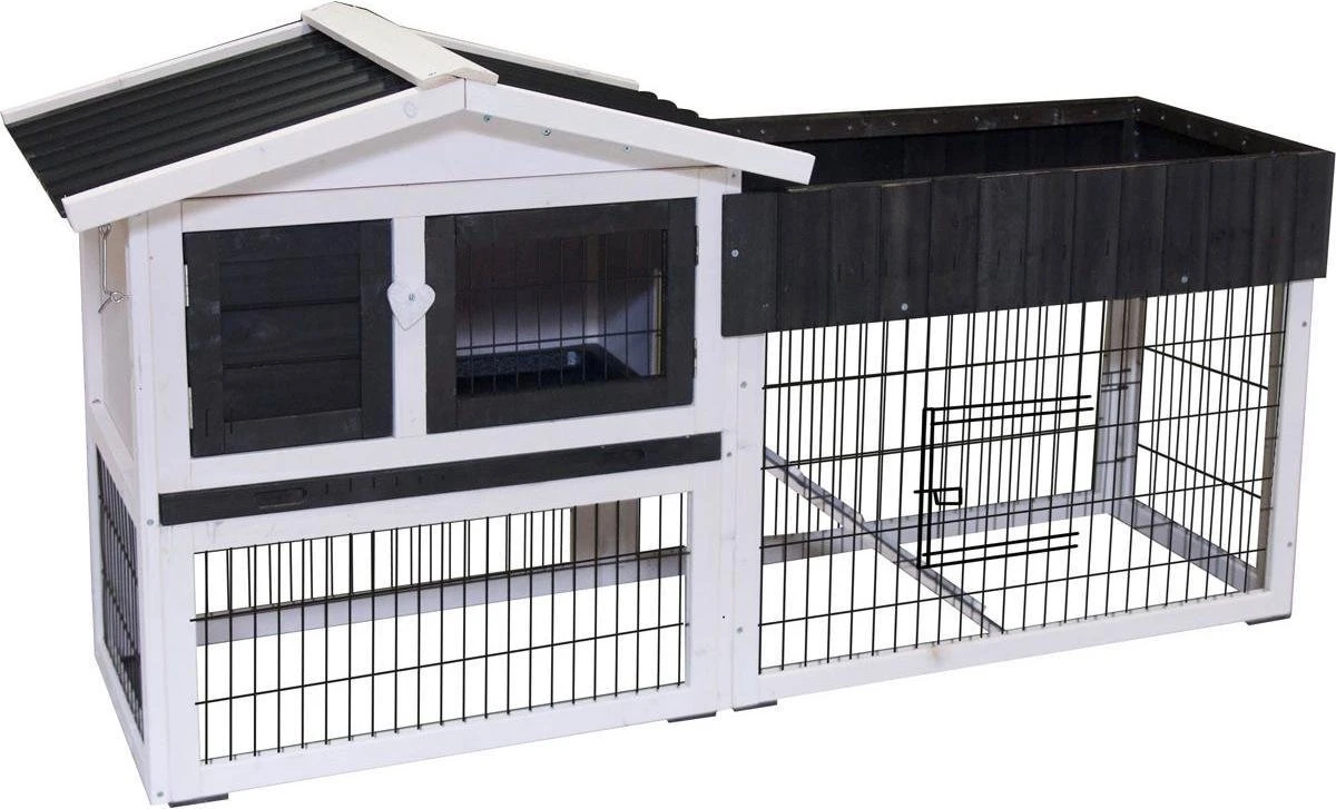 Flamingo – Konijnenhok Aurora – Wit – 156 X 53 X 82.5 Cm 1 Flamingo – Konijnenhok Aurora – Wit – 156 X 53 X 82.5 Cm