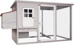 Dierenverblijf Konijnenhok ZH10 – 199x75x103 Cm – Grijs