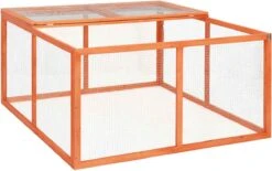 VidaXL Konijnenhok 124x120x60 Cm Massief Vurenhout