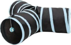 Kattentunnel Inklapbaar – 4 Ingangen – Blauw