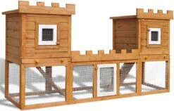 VidaXL Konijnenhok Dubbel Groot