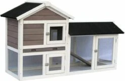 Kerbl Avoriaz Konijnenhok – Wit/Bruin – 147 X 53 X 85 Cm