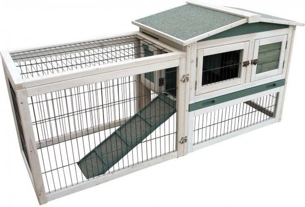 Duvo Konijnenhok Lambert – 155 X 53 X 70 Cm – Wit 1 Duvo Konijnenhok Lambert – 155 X 53 X 70 Cm – Wit