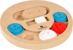 Flamingo – Hondenspeelgoed Bonte Blokken – Beige – 23 X 23 X 5 Cm