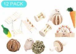 Nixnix – Hamster Speelgoed Set 12 Stuks – Premium – Knaagdier – Dierenaccessoire