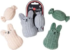 Jack And Vanilla – PURRL Kattenspeelgoed – Konijn Met Snoepje – Kleur: Assorti – 12 Cm