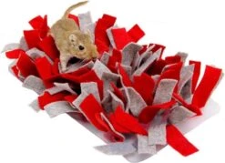 Bunny Nature Snuffelmat Vilt Rood / Grijs 28x15x5 Cm