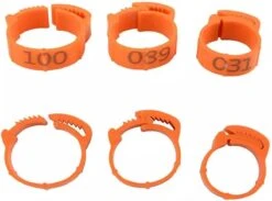 Pluimveeringen – Verstelbaar – 20 Mm – Genummerd – 50 Stuks – Kippenringen – Vogelringen – ORANJE