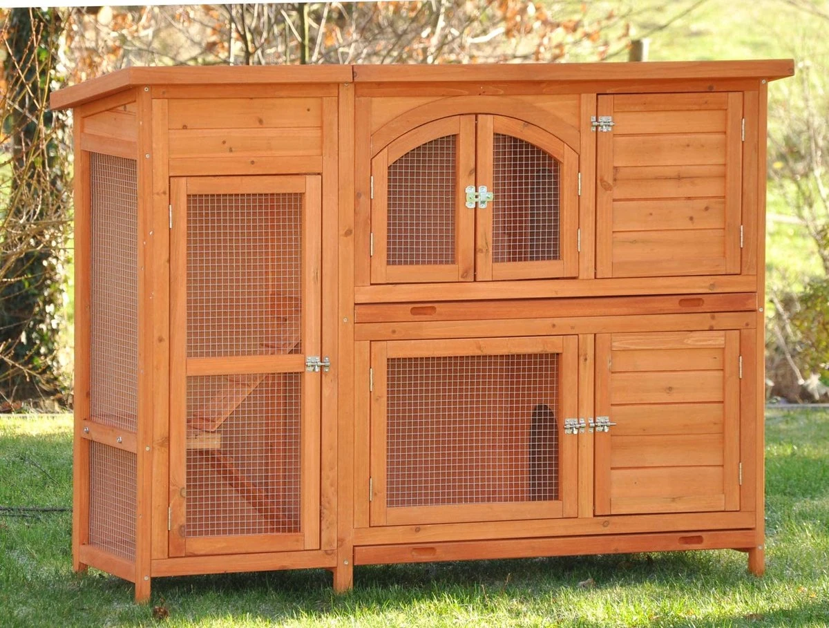 Bobby’s Konijnenhok XL – Bruin – Naturel – Konijnenhok Voor Buiten – Meerdere Uitgangen – 2 Verdiepingen – Knaagdieren – Huisdieren – 138 X 48 X 109 Cm 1 Bobby’s Konijnenhok XL – Bruin – Naturel – Konijnenhok Voor Buiten – Meerdere Uitgangen – 2 Verdiepingen – Knaagdieren – Huisdieren – 138 X 48 X 109 Cm