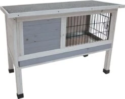 Flamingo – Konijnenhok Bugs Cottage – Grijs – 91x45x70cm