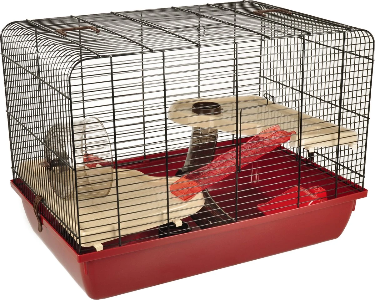 MaxxPet Hamsterkooi – Cavia Kooi – Rattenkooi – Knaagdieren – Groot – 58x38x42,5 Cm – Rood 1 MaxxPet Hamsterkooi – Cavia Kooi – Rattenkooi – Knaagdieren – Groot – 58x38x42,5 Cm – Rood