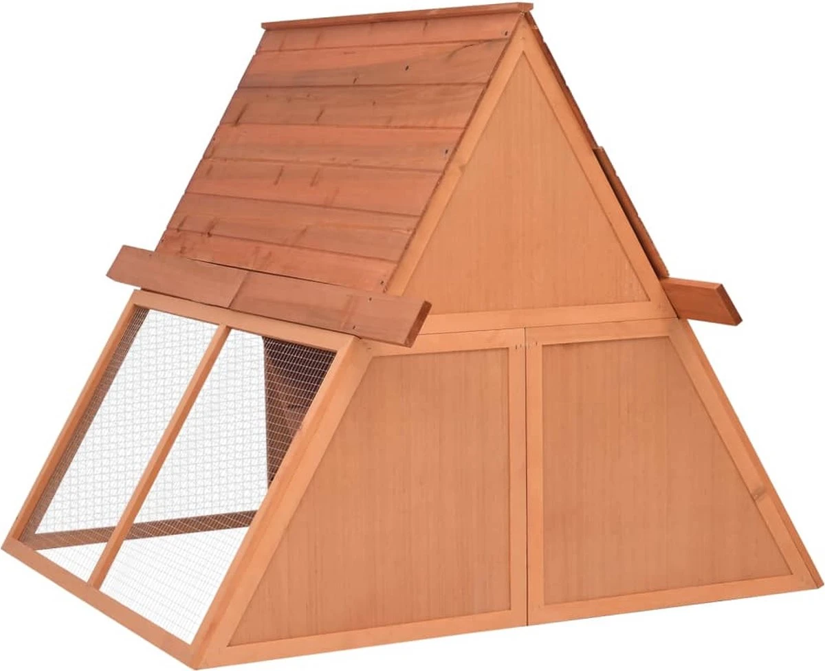 VidaXL Konijnenhok 152x127x109,5 Cm Massief Vurenhout 1 VidaXL Konijnenhok 152x127x109,5 Cm Massief Vurenhout