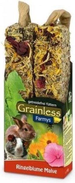 JR Farm Knaagdier Grainless Farmys Goudsbloem/stokroos – 140 Gram